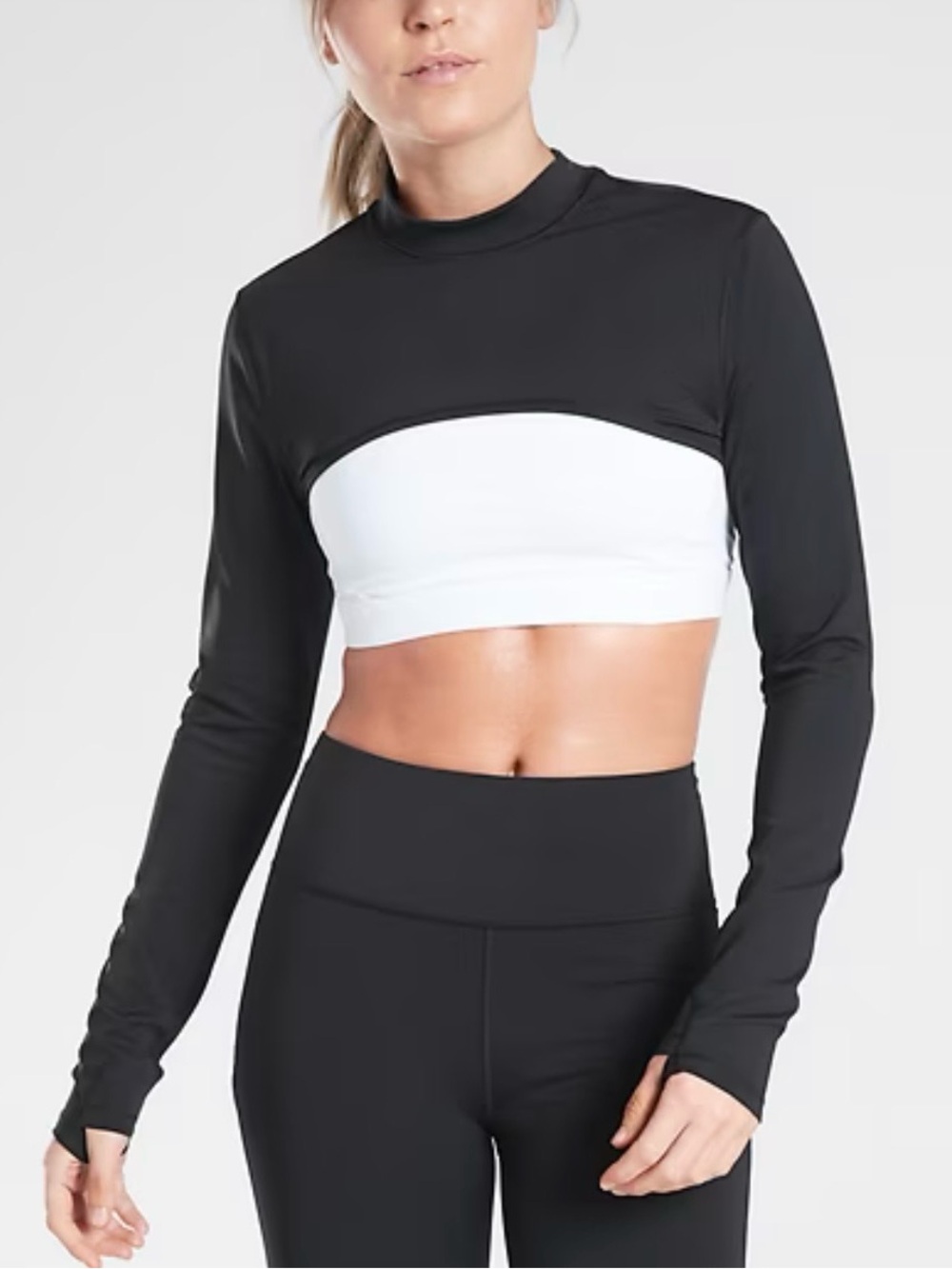 Athleta Eclipse Black Long-Sleeve Crop Shrug Size XL